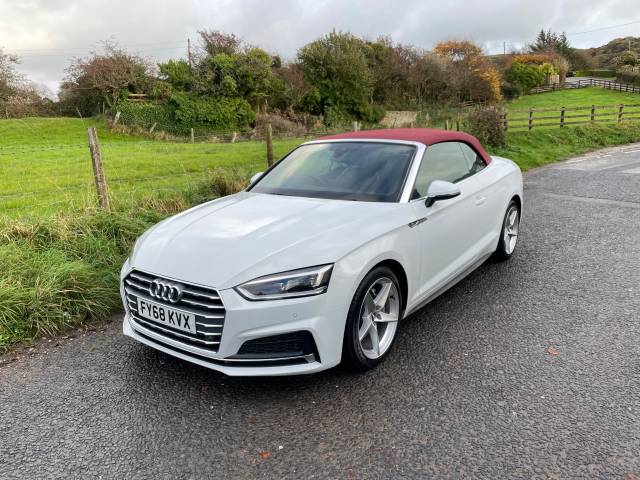 Audi A5 2.0 TDI S Line 2dr S Tronic Convertible Diesel White
